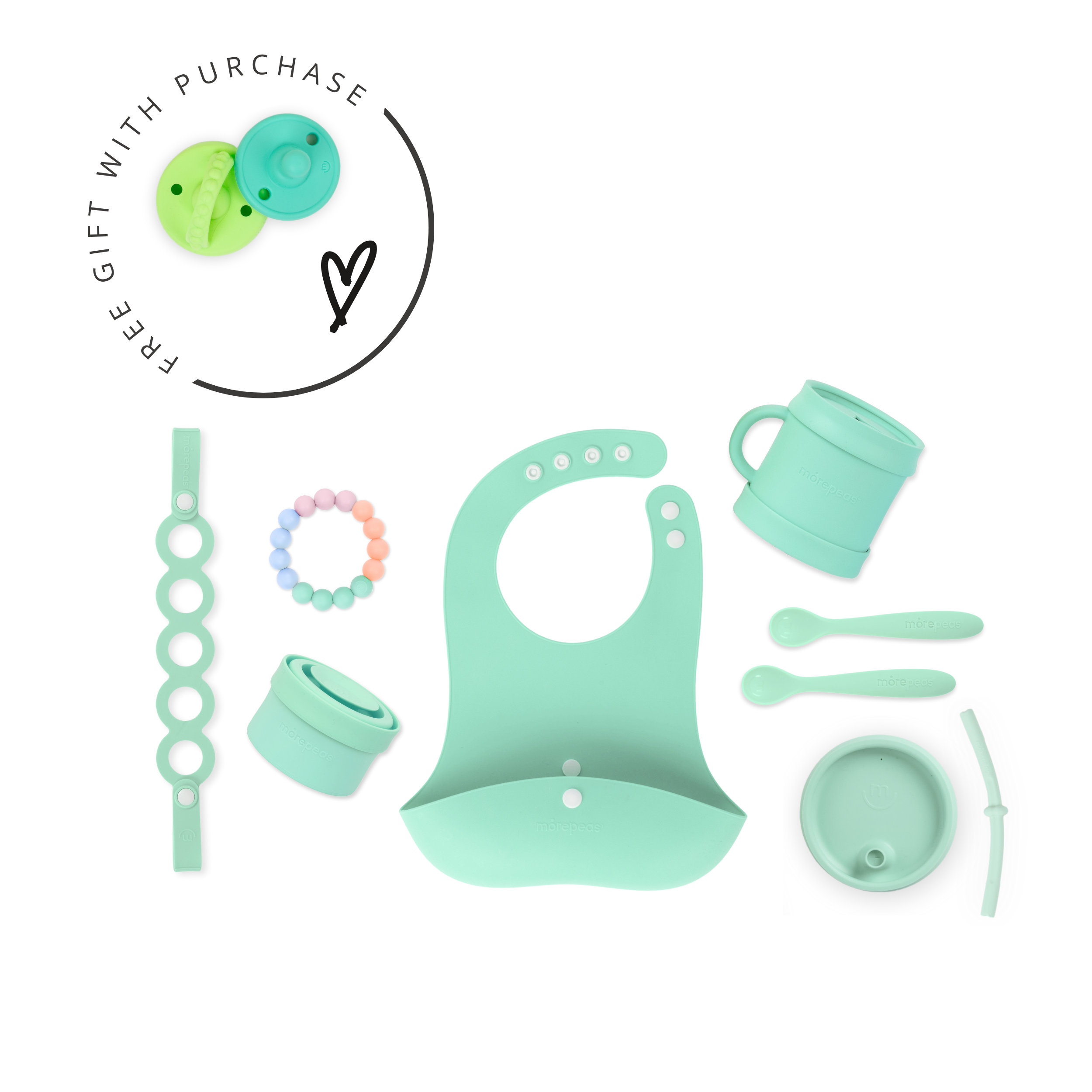 Baby Shower Bundle morepeas Mint