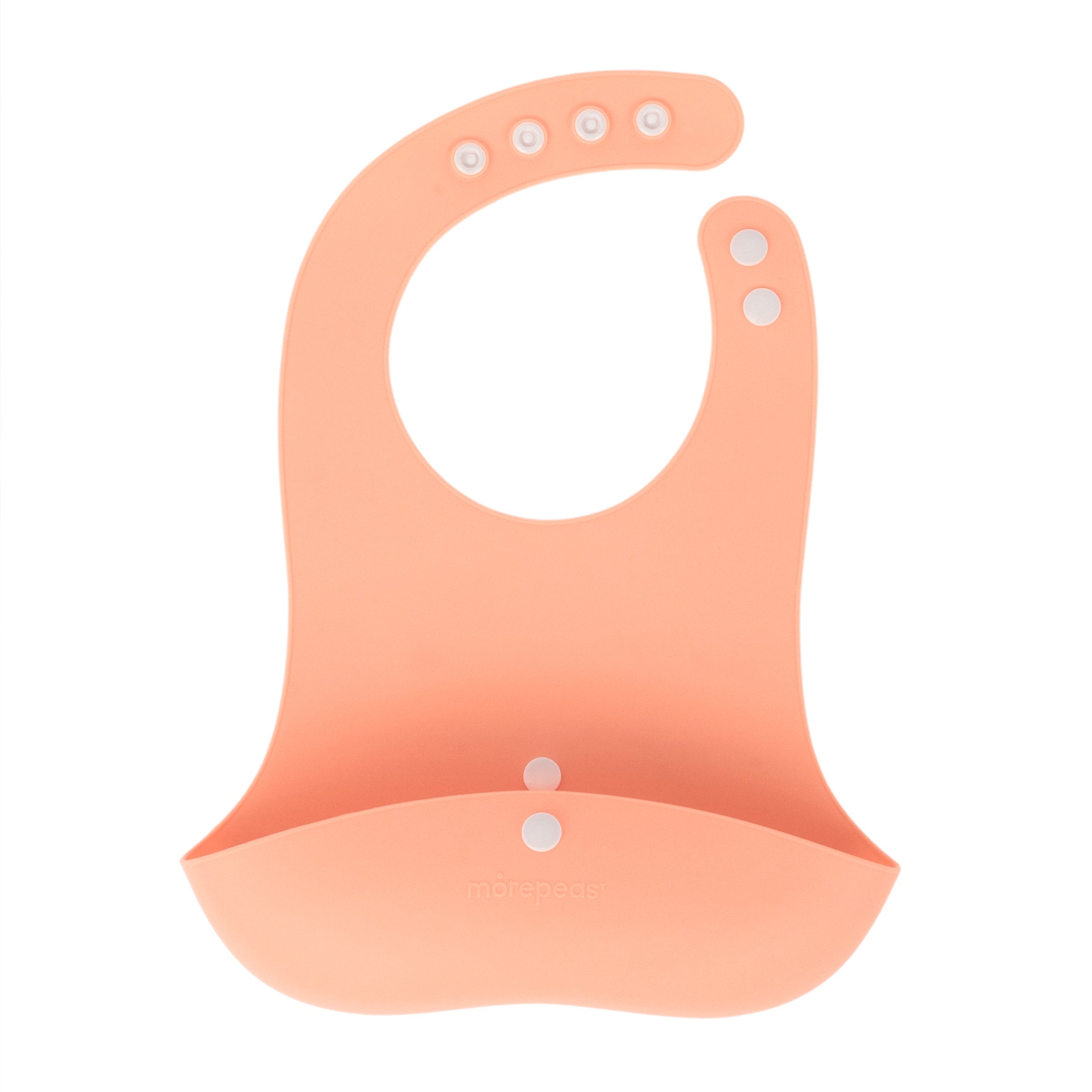 Roll & Snap Bib  morepeas Peach