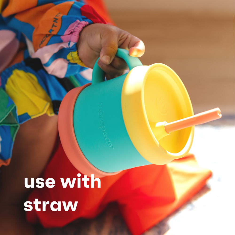 
                  
                    Load image into Gallery viewer, The Everything Sippy Lid &amp;amp; Straw  morepeas   
                  
                