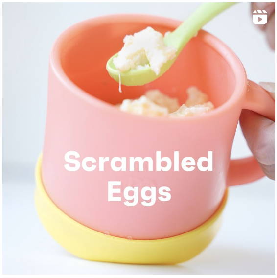 Fluffy Microwave Scrambled Eggs for Babies & Toddlers