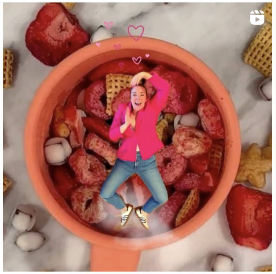 Valentine's Strawberry Snack Mix for Kids